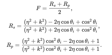 Fresnel term for air-conductor interfaces